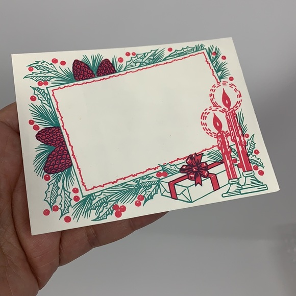 LilliKins Merry Christmas metal & paper cards vtg - Picture 13 of 16